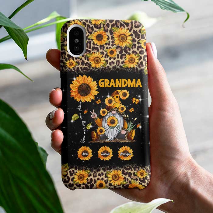 Maman, grand-mère, tu es mon rayon de soleil ! Cadeau pour maman, grand-mère ! Coque de téléphone personnalisée