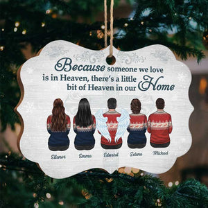 Il y a un petit coin de paradis dans notre maison - Décoration de Noël en bois personnalisée en forme de Benelux - Cadeau commémoratif, cadeau de condoléances, cadeau de Noël