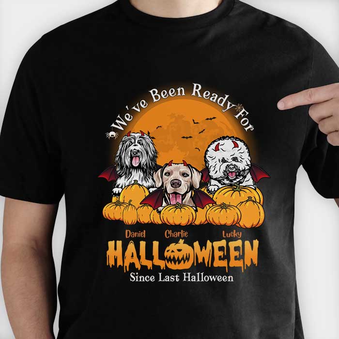 Nous sommes prêts pour Halloween - T-shirt unisexe personnalisé, sweat à capuche, sweat-shirt - Cadeau pour les amoureux des animaux, cadeau d'Halloween