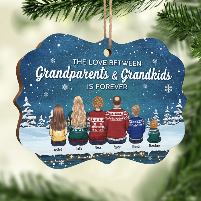 Beaucoup d'amour - Décoration familiale personnalisée - Bois en forme de Benelux - Cadeau de Noël pour les membres de la famille