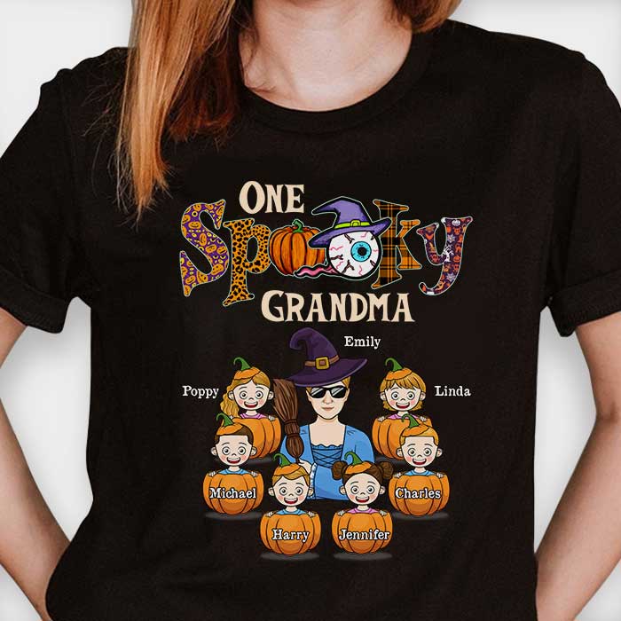 Une grand-mère effrayante - T-shirt unisexe personnalisé, sweat à capuche, sweat-shirt - Cadeau pour grand-mère, grands-parents, cadeau d'Halloween