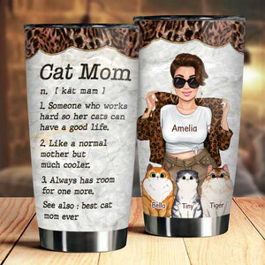 Cat Mom Like A Normal Mother But Much Cooler - Gift For Cat Mom, Personalized Tumbler.