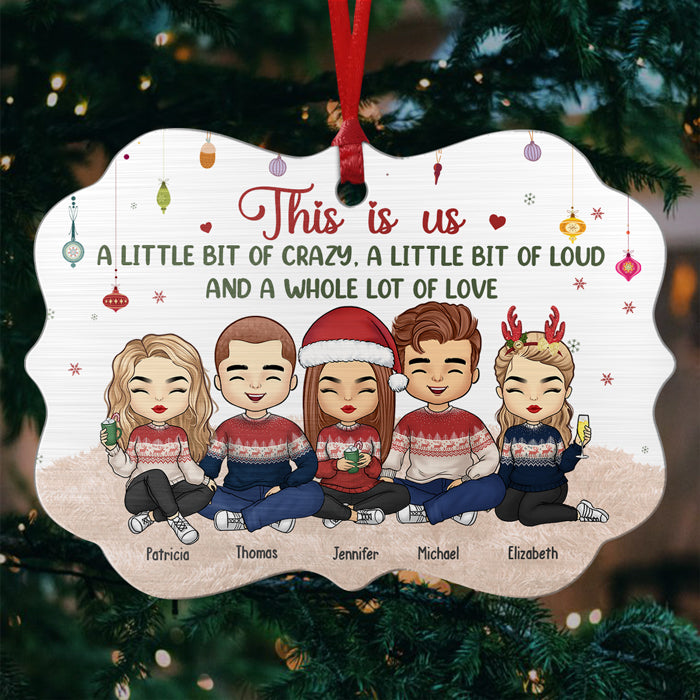 Le plus beau cadeau de tous, c'est la famille - Décoration familiale personnalisée - Aluminium en forme de Benelux - Cadeau de Noël pour les membres de la famille