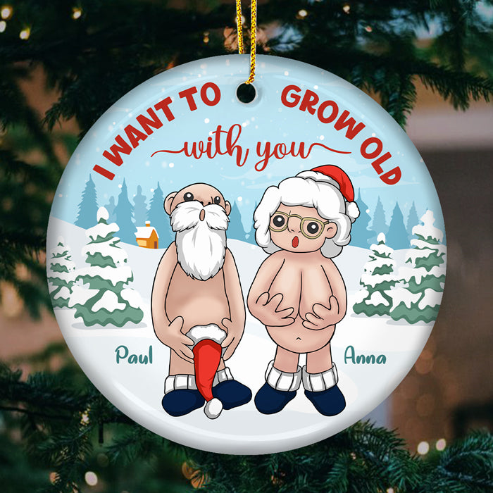 Le meilleur reste à venir - Ornement personnalisé pour couple - Forme ronde en céramique - Cadeau de Noël pour mari et femme, anniversaire