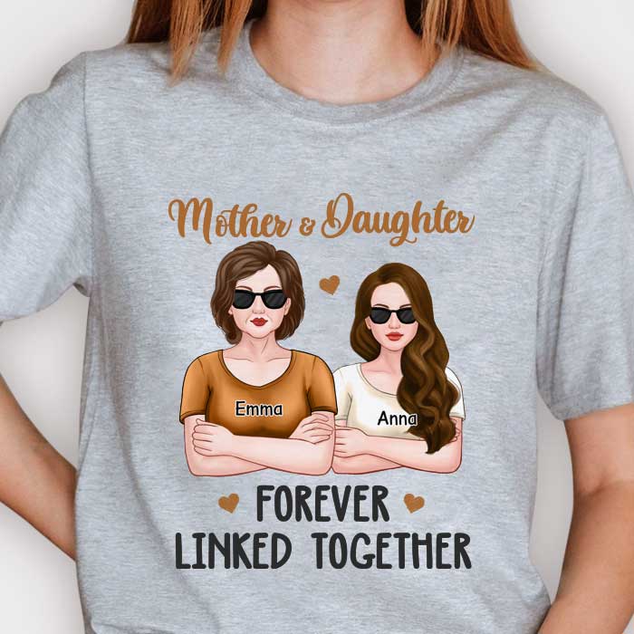 Le bonheur, c'est le temps entre mère et fille ! Cadeau pour maman, t-shirt unisexe personnalisé, sweat à capuche