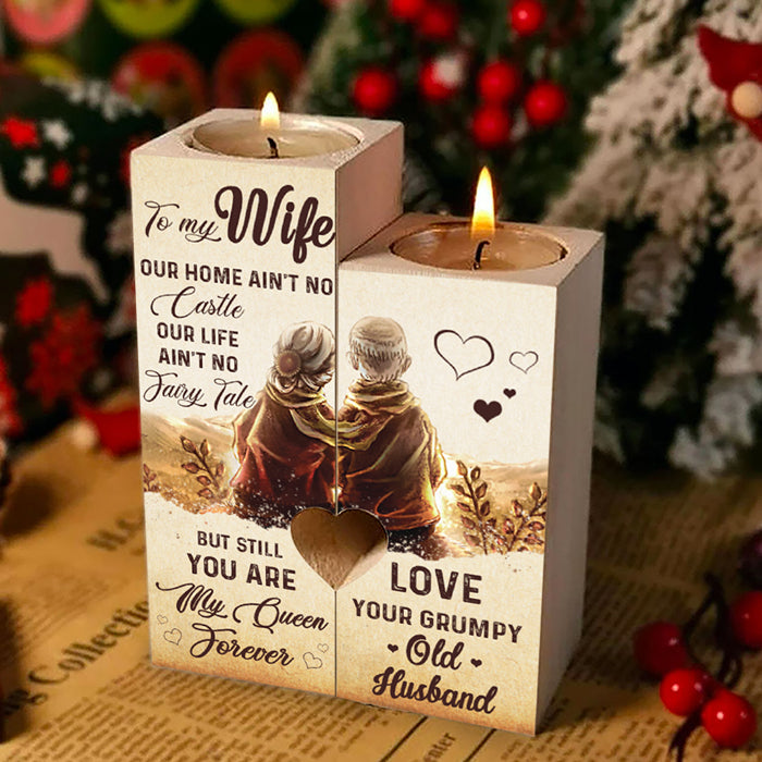 Tu es ma reine pour toujours - Bougeoir pour couple - Cadeau de Noël pour femme