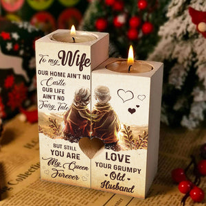 Tu es ma reine pour toujours - Bougeoir pour couple - Cadeau de Noël pour femme