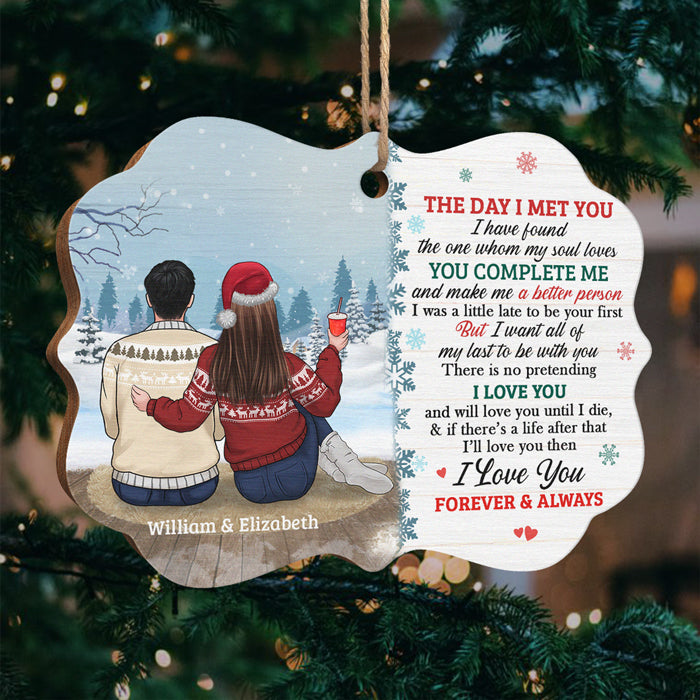 Tu fais de moi une meilleure personne - Décoration de Noël en bois personnalisée en forme de Benelux - Cadeau pour couple, mari et femme, anniversaire, fiançailles, mariage, cadeau de mariage, cadeau de Noël