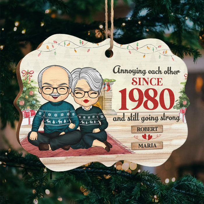 Ennuyeux et toujours aussi fort - Décoration de Noël en bois personnalisée en forme de Benelux - Cadeau pour couple, mari et femme, anniversaire, fiançailles, mariage, cadeau de mariage, cadeau de Noël