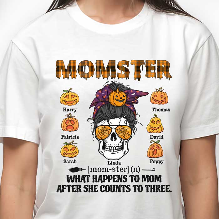 Que se passe-t-il pour maman après avoir compté jusqu'à trois ? T-shirt unisexe personnalisé, sweat à capuche, sweat-shirt, cadeau pour maman, cadeau d'Halloween