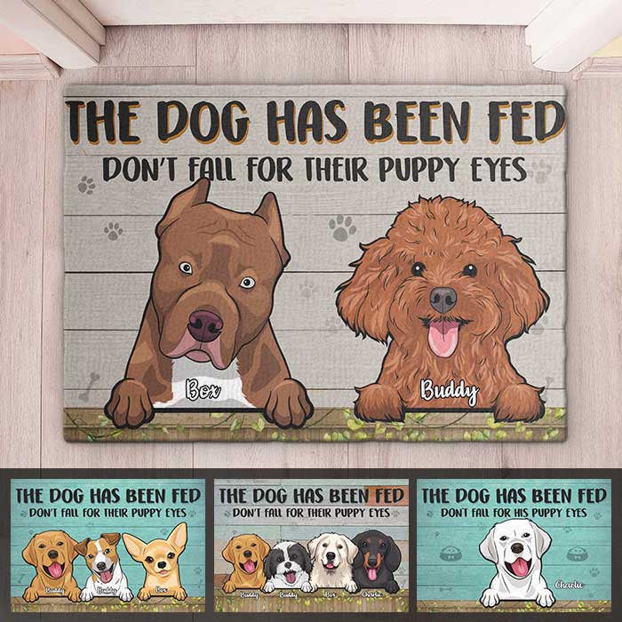 Les chiens ont été nourris - Tapis décoratif personnalisé - Cadeau pour les amoureux des chiens, propriétaires de chiens, cadeau pour chien, cadeau pour les amoureux des animaux