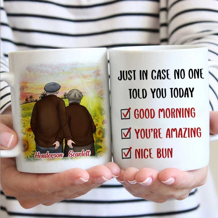 Good Morning You're Amazing Nice Bun - Gift For Couples, Personalized Mug.