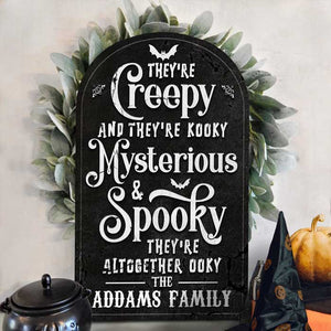Ils sont tous ensemble Ooky - Panneau en bois personnalisé - Cadeau pour la famille, cadeau d'Halloween