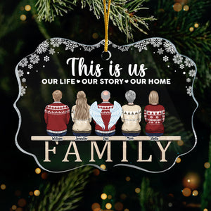 Le plus beau cadeau de Noël de la vie, c'est la famille ! Décoration de Noël personnalisée en acrylique en forme de Benelux. Cadeau pour la famille, cadeau de Noël.