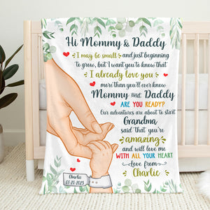 Votre bonheur est né - Couverture personnalisée pour bébé - Cadeau de naissance, cadeau pour la première maman