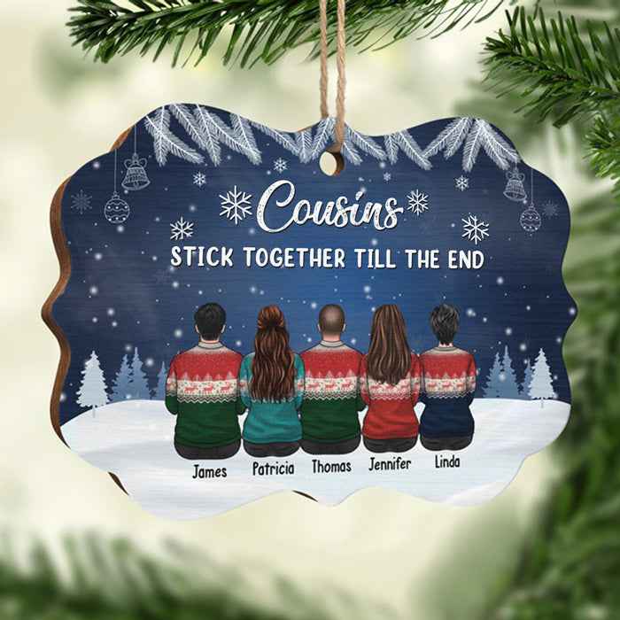 Nous restons ensemble jusqu'au bout - Décoration familiale personnalisée - Bois en forme de Benelux - Cadeau de Noël pour frères et sœurs, cousins