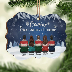 Nous restons ensemble jusqu'au bout - Décoration familiale personnalisée - Bois en forme de Benelux - Cadeau de Noël pour frères et sœurs, cousins