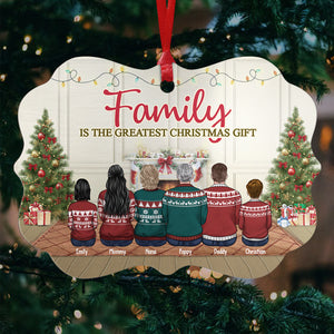 Le plus beau cadeau de Noël, c'est la famille ! Décoration de Noël personnalisée en bois/aluminium, forme Benelux. Cadeau pour la famille, cadeau de Noël.