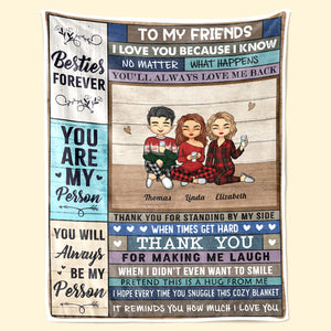 Tu es ma personne et tu le seras toujours - Couverture personnalisée Bestie - Cadeau de Noël pour les meilleures amies, BFF, sœurs