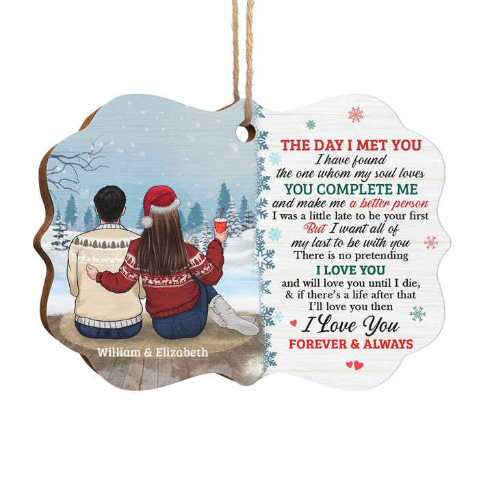 Tu fais de moi une meilleure personne - Décoration de Noël en bois personnalisée en forme de Benelux - Cadeau pour couple, mari et femme, anniversaire, fiançailles, mariage, cadeau de mariage, cadeau de Noël