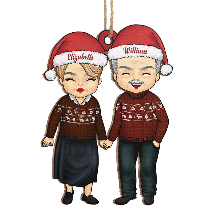Tu as mis la joie dans mon Noël - Ornement personnalisé pour couple - Forme unique en bois - Cadeau de Noël pour mari et femme, anniversaire