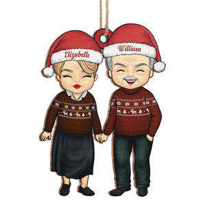 Tu as mis la joie dans mon Noël - Ornement personnalisé pour couple - Forme unique en bois - Cadeau de Noël pour mari et femme, anniversaire