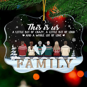 C'est nous, beaucoup d'amour - Décoration de Noël personnalisée en acrylique en forme de Benelux - Cadeau pour la famille, cadeau de Noël