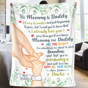 Votre bonheur est né - Couverture personnalisée pour bébé - Cadeau de naissance, cadeau pour la première maman