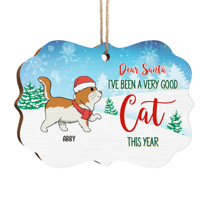 Nous avons été de bons chats - Décoration de Noël en bois personnalisée en forme de Benelux - Cadeau pour les amoureux des animaux, cadeau de Noël