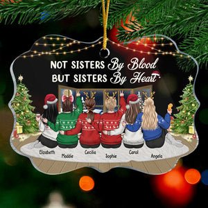 Sœurs de cœur - Décoration de Noël personnalisée en acrylique en forme de Benelux - Cadeau pour meilleure amie, meilleure amie, sœur, cadeau d'anniversaire pour meilleure amie et amie, cadeau de Noël