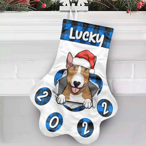 Joyeux Noël - Chiens de Noël et chats souriants - Chaussette de Noël personnalisée