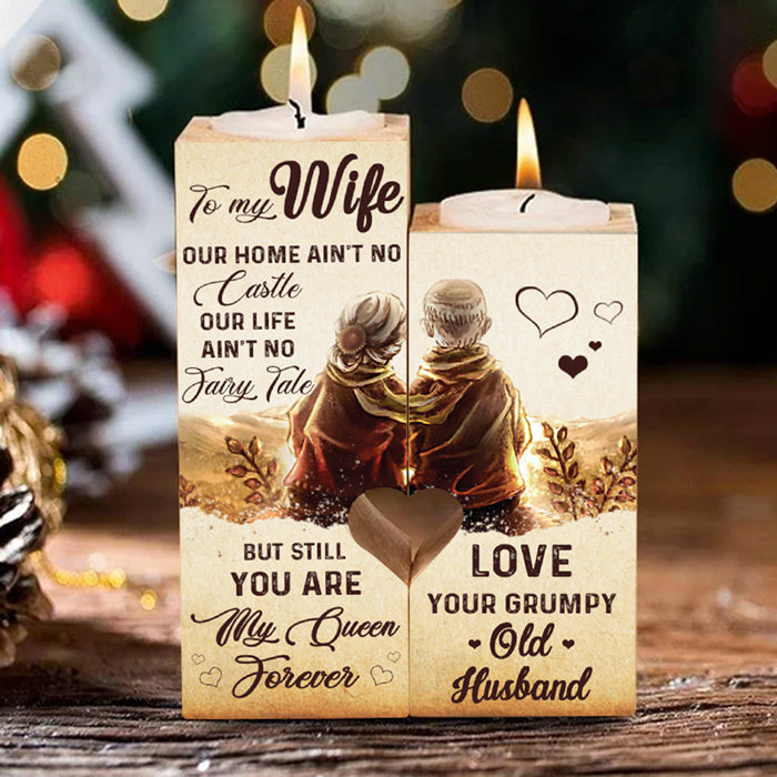Tu es ma reine pour toujours - Bougeoir pour couple - Cadeau de Noël pour femme