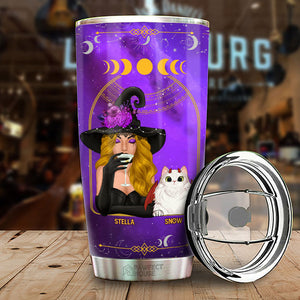 Dans un monde rempli de princesses, soyez une sorcière - Gobelet personnalisé - Cadeau pour vous-même, cadeau pour les amoureux des animaux, cadeau d'Halloween