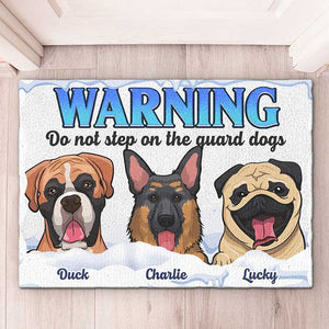 Ne marchez pas sur le chien de garde - Tapis décoratif personnalisé - Cadeau pour les amoureux des chiens, propriétaires de chiens, cadeau pour chien, cadeau pour les amoureux des animaux