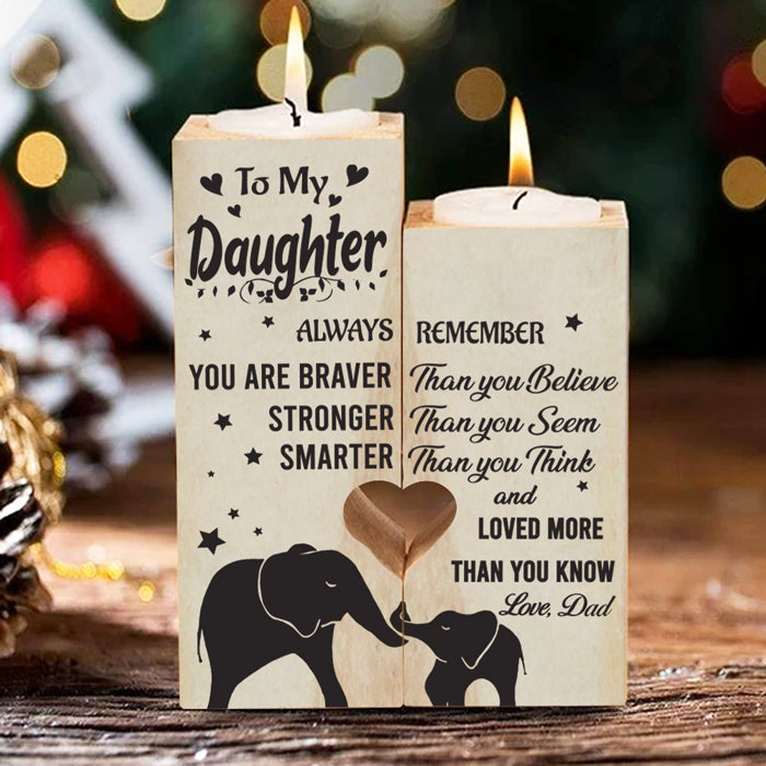 Tu es plus intelligent que tu ne le penses - Bougeoir familial - Cadeau de Noël pour fille de la part de papa
