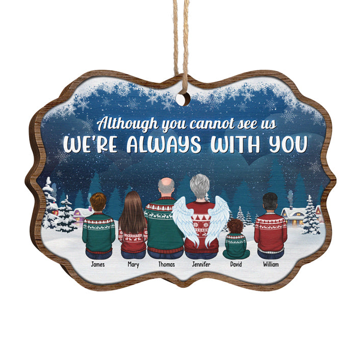 Nous sommes toujours avec vous - Décoration de Noël en bois personnalisée en forme de Benelux - Cadeau commémoratif, cadeau de condoléances, cadeau de Noël