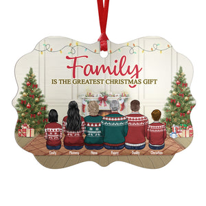 Le plus beau cadeau de Noël, c'est la famille ! Décoration de Noël personnalisée en bois/aluminium, forme Benelux. Cadeau pour la famille, cadeau de Noël.
