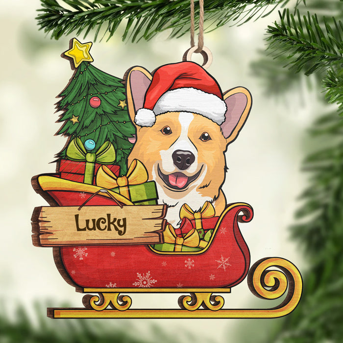 Je vous souhaite un joyeux Noël ! Décoration personnalisée pour chien et chat ! En bois, forme unique ! Cadeau de Noël pour les propriétaires et les amoureux des animaux.
