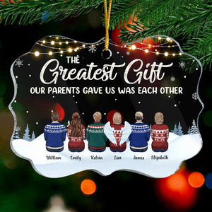 La vie est meilleure avec nos frères et sœurs - Décoration familiale personnalisée - Acrylique en forme de Benelux - Cadeau de Noël pour frères et sœurs