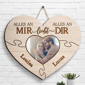 Tout ce que j'aime, tout ce que je dis - Télécharger une image, cadeau pour couple, mari et femme - Panneau en bois personnalisé