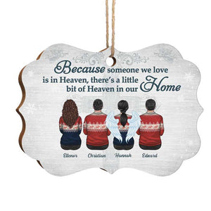 Il y a un petit coin de paradis dans notre maison - Décoration de Noël en bois personnalisée en forme de Benelux - Cadeau commémoratif, cadeau de condoléances, cadeau de Noël