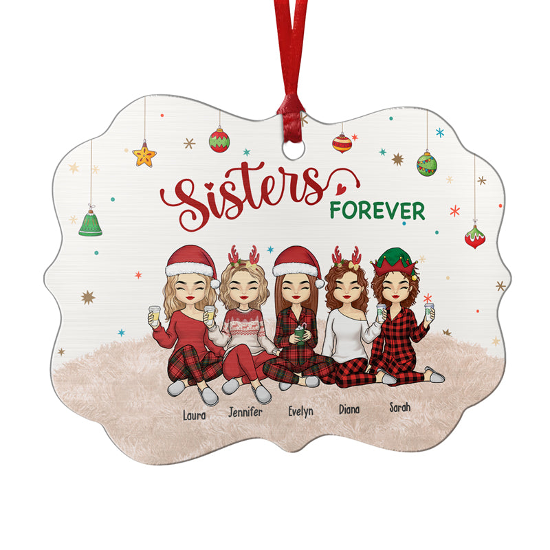 Nous sommes les meilleurs amis pour toujours - Ornement personnalisé Bestie - Forme Benelux en aluminium - Cadeau de Noël pour les meilleures amies, BFF, sœurs