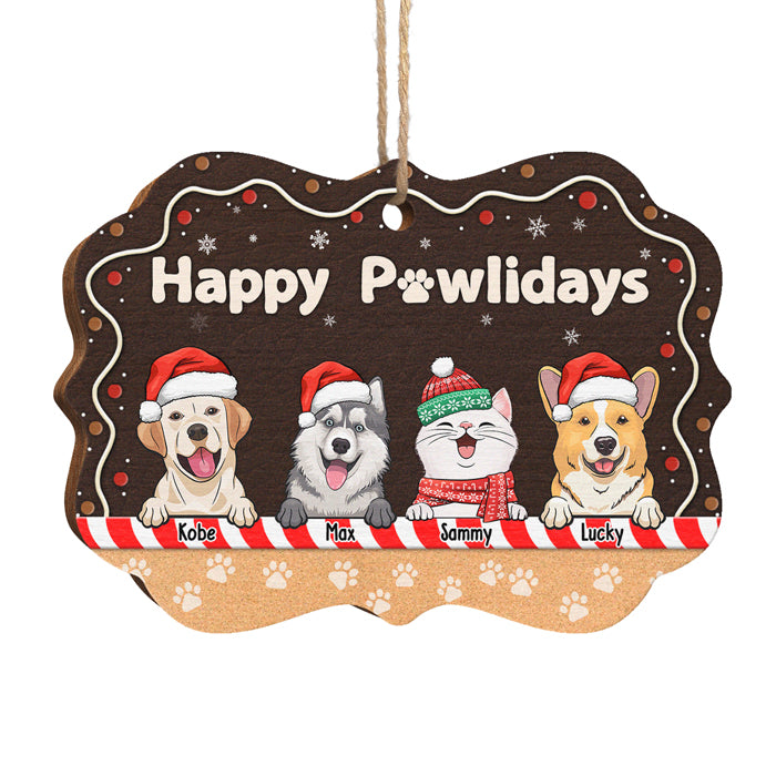 Croyez aux pattes du Père Noël - Ornement personnalisé pour chien et chat - Bois en forme de Benelux - Cadeau de Noël pour propriétaires et amoureux des animaux
