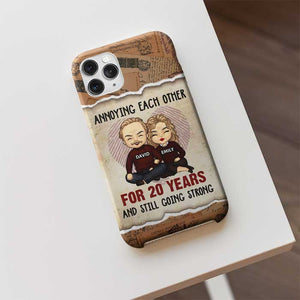 S'agacer et rester forts - Cadeau pour couple, mari et femme, coque de téléphone personnalisée