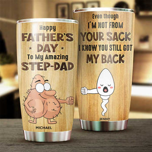Bonne fête des pères à mon incroyable beau-père ! Cadeau pour papa, cadeau pour la fête des pères ! Gobelet personnalisé