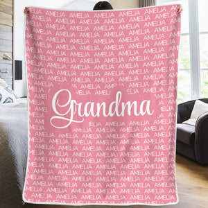 Couverture personnalisée pour toute la famille, chaleureuse et confortable, idéale pour les grands-parents, les grands-parents et les grands-pères.