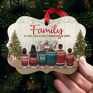 Le plus beau cadeau de Noël, c'est la famille ! Décoration de Noël personnalisée en bois/aluminium, forme Benelux. Cadeau pour la famille, cadeau de Noël.