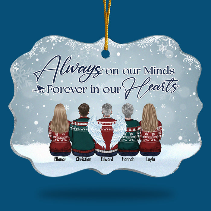 Même si vous ne pouvez pas nous voir, nous sommes toujours avec vous - Ornement commémoratif personnalisé personnalisé - En forme de Benelux en acrylique - Cadeau de condoléances de Noël pour les membres de la famille