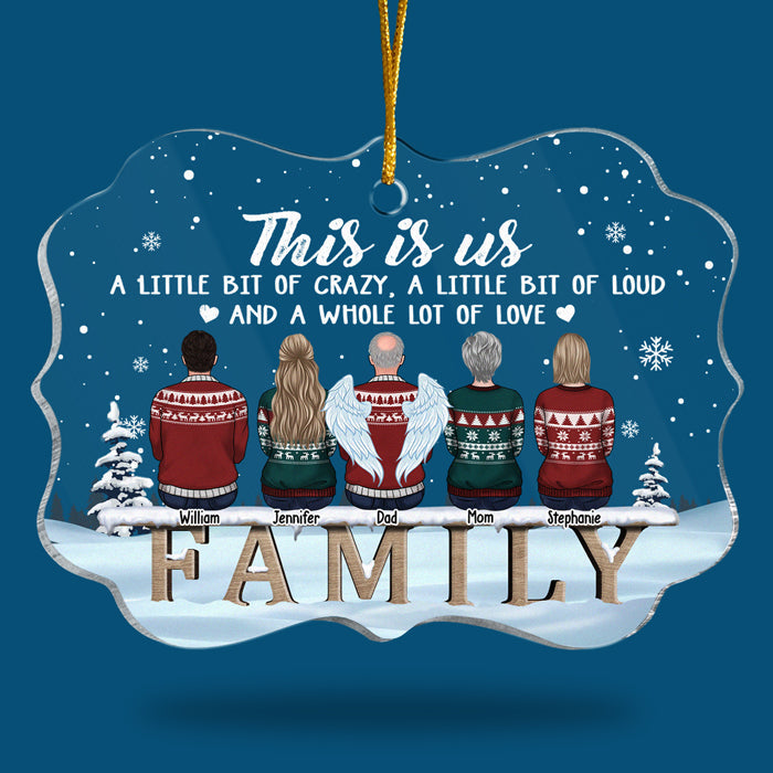C'est nous, beaucoup d'amour - Décoration de Noël personnalisée en acrylique en forme de Benelux - Cadeau pour la famille, cadeau de Noël