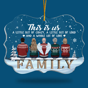 C'est nous, beaucoup d'amour - Décoration de Noël personnalisée en acrylique en forme de Benelux - Cadeau pour la famille, cadeau de Noël